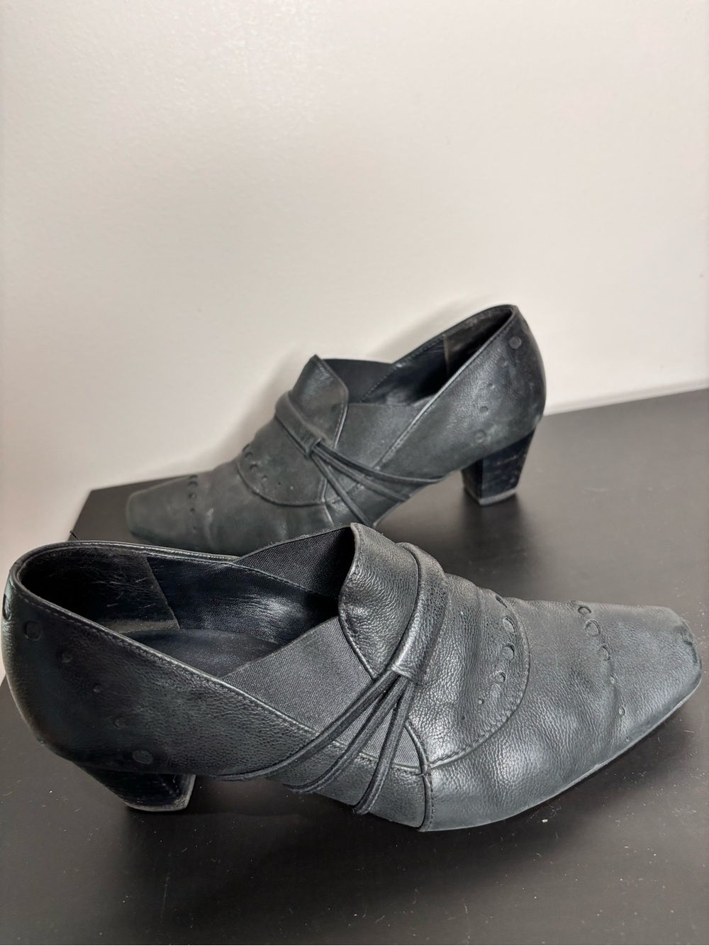 Hogl Leather Heels Booties Black Size 37 - Picture 6 of 14